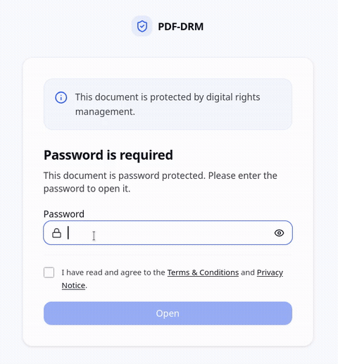 Password Protected Document