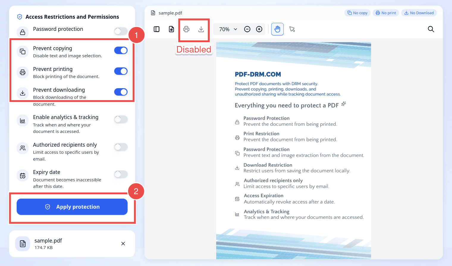 Permissions and Preview